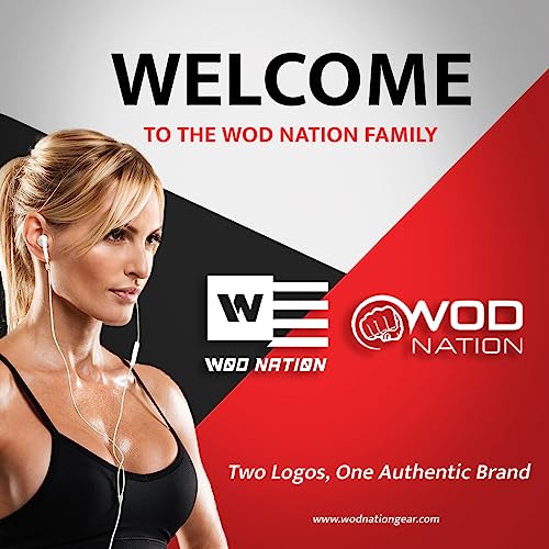 WOD Nation Wrist Wraps for Weightlifting, 12” Professional Gym Wrist Straps w/Thumb Loop for Men & Women, Wrist Support Wraps for Strength Training, Powerlifting & Bodybuilding (Black/Pink)