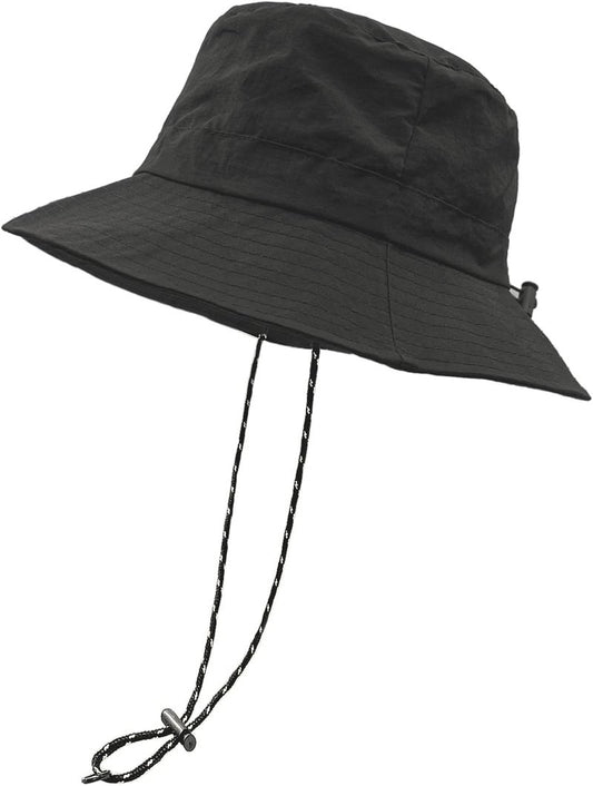 Waterproof Bucket Rain Hat - Quick Dry Packable Boonie Hat with UV Protection | Adjustable Chin Strap