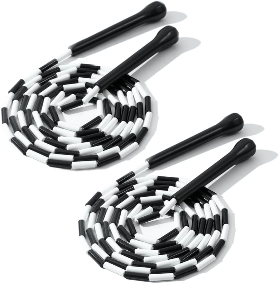 IDOU Beaded Jump Rope - Adjustable Length, Unbreakable Handles | Tangle-Free Rotation for Smooth Workouts