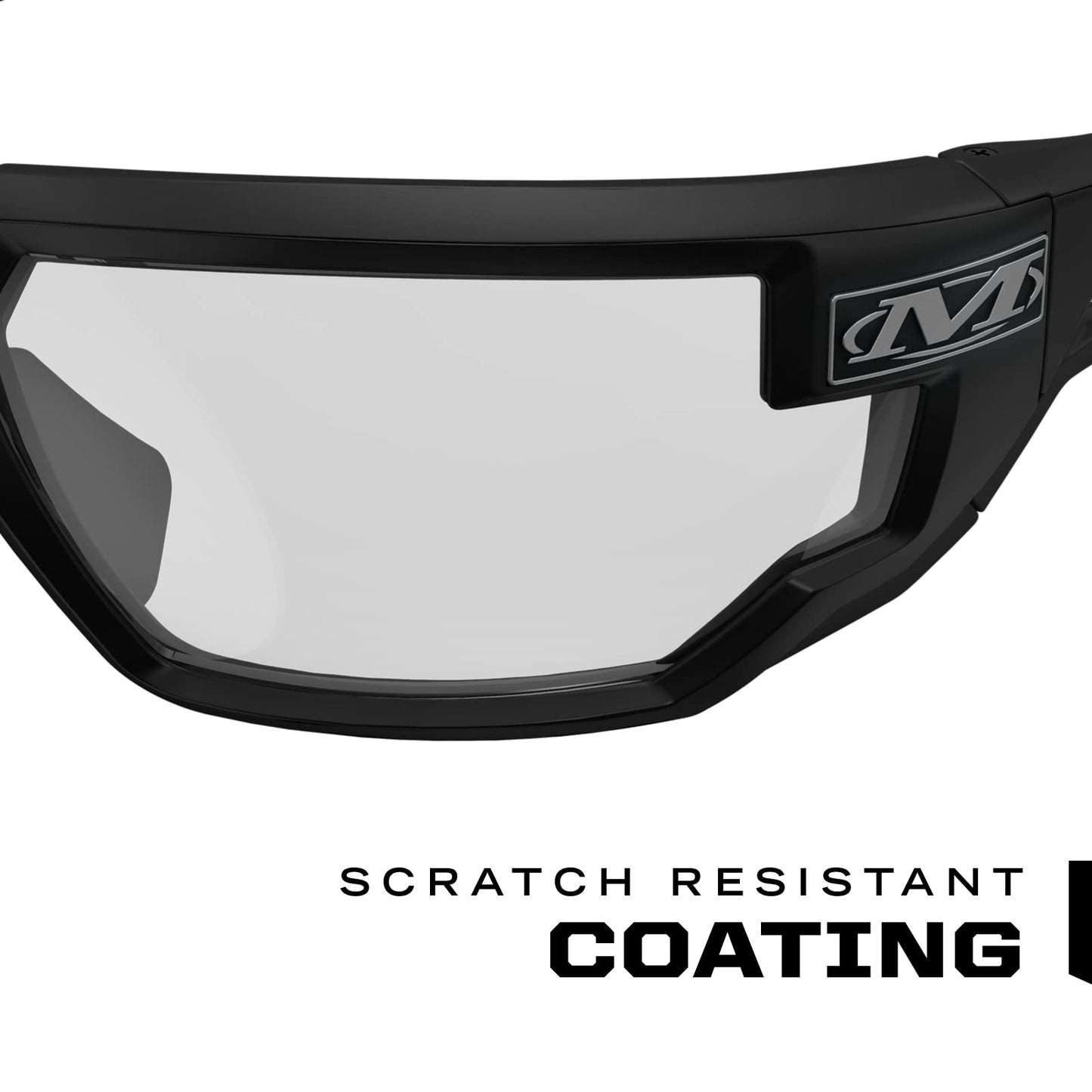 Mechanix Wear Type-X Clear Lens Safety Glasses - Anti-Fog Polycarbonate Industrial Safety Glasses - Ventilated Temples & Scratch-Resistant Lenses - Black Frame