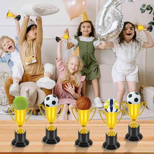 4 inch Mini Trophies, Trophies for Kindergarten Graduation, Bowling tournaments, Basketball Games, Kids Soccer Awards, Must Have Football Party Favors, Plastic Trophy.