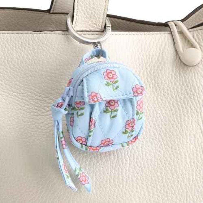 Vera Bradley Premium Cotton Original Backpack Bag Charm, Daffodil Ditsy, One Size