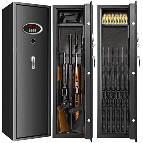 TOLEBLID [2024 New] 11-12 Fireproof Biometric Safes for Home Rifle