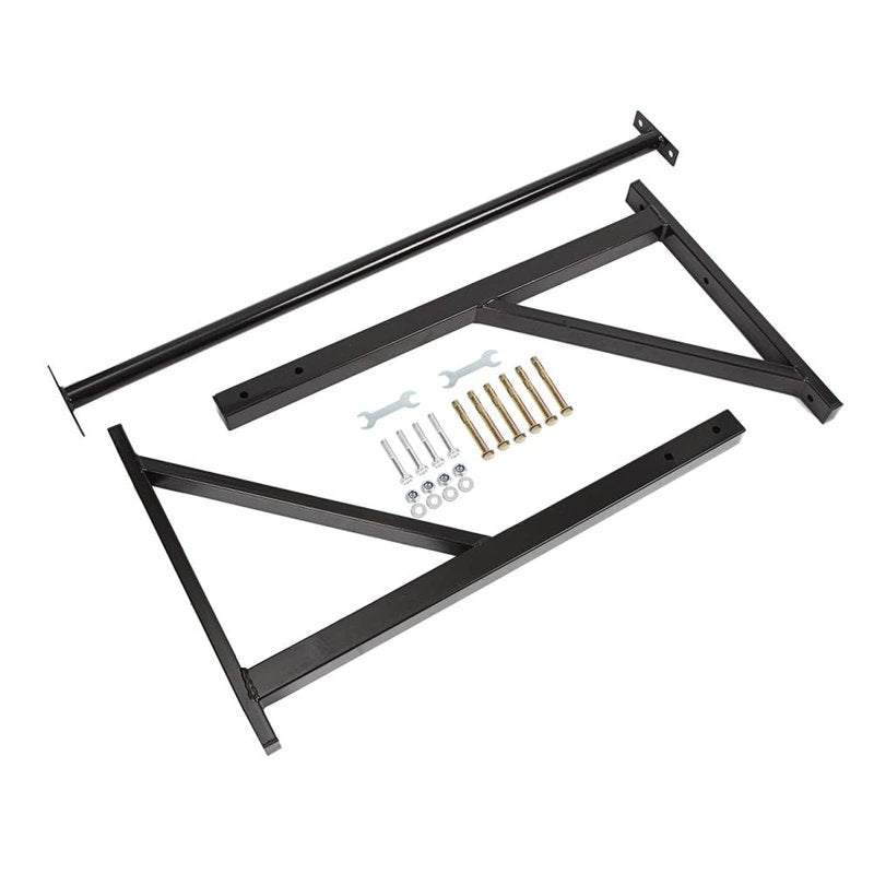 IRONWALLS Pull Up Bar Wall Mounted Home Gym, 500lbs Capacity Heavy Duty Iron Chin Up Bar Upper Body Workout Bar for Strength Training Equipment, Fitness Exercise Frame for Indoor Outdoor Use