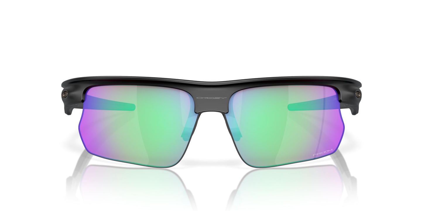 Oakley OO9400 Bisphaera Rectangular Sunglasses, Matte Black/Prizm Golf, 68 mm