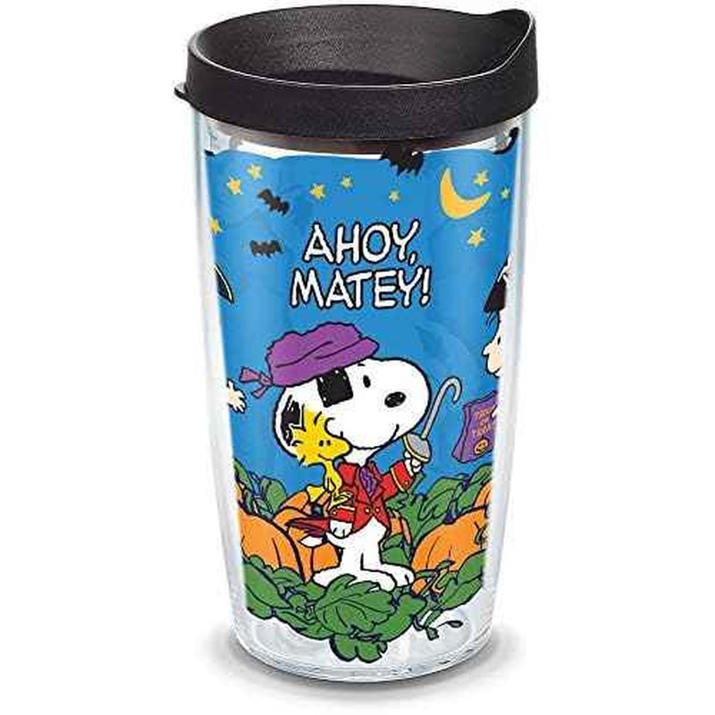 Tervis Peanuts - Pirate Made in USA Double Walled Insulated Tumbler Travel Cup Keeps Drinks Cold & Hot, 16oz, Clear