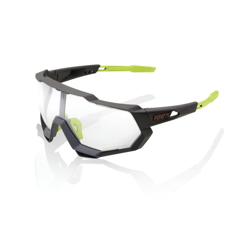 100% Speedtrap Sport Performance Cycling Sunglasses - Premium Large Lens Shield - MTB, Dirt Bike, & Road Biking Eyewear with Interchangeable Lenses