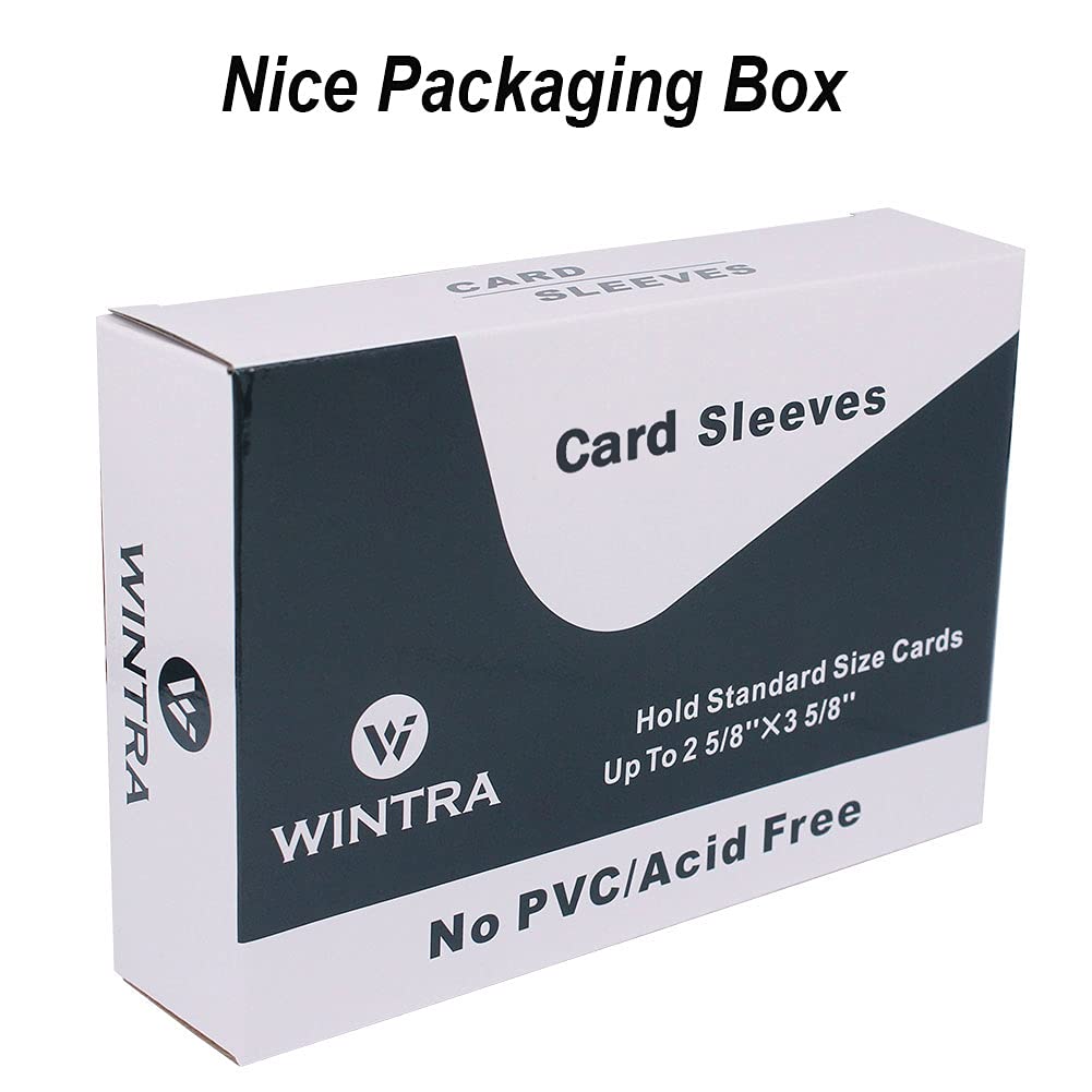 WINTRA 2000 Count Penny Card Sleeves, 2-5/8 x 3-5/8'' Soft Protective Inner Sleeves,Ultra Clear Baseball Card Protectors