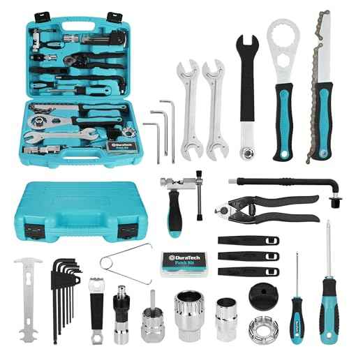 DURATECH 40 Pieces Bike Repair Kit, Complete Bicycle Tool Kit with Storage Case, Bike Tools for Mountain & Road Bikes ? Chain, Tire, Brake, and Pedal Maintenance Set, Great Gift for Men, Women