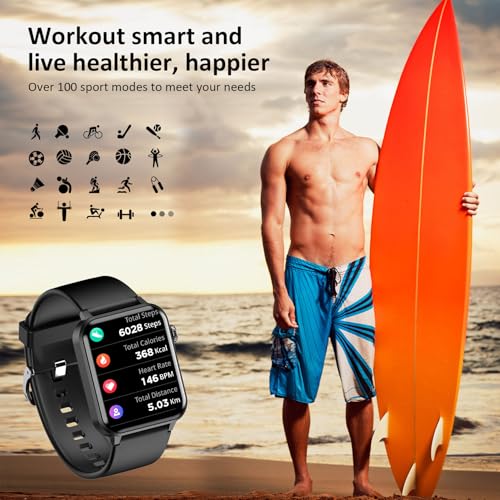 Blackview Smartwatch Fitness Tracker 2024 Answer/Make Calls, Smartwatch for Man Women