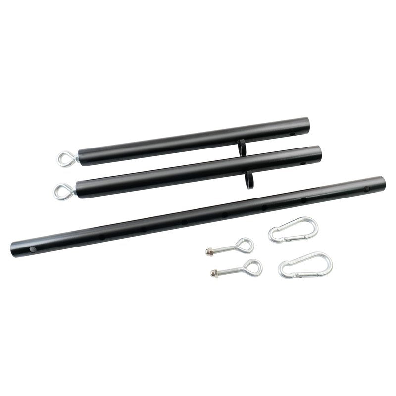 3 in 1 Spreader Bar Black Heavy Duty Stainless Steel Adjustable Bar, Yoga Training Fitness Gear, Workout Bar, Home Sports Gym Kit