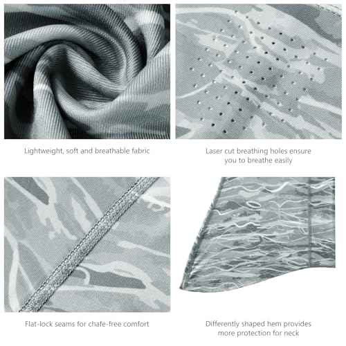 BASSDASH Neck Gaiter Mask UPF 50 Sun Protection for Men & Women, Fishing, Hiking, Outdoor