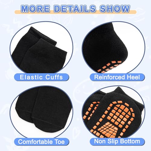 SkiBeaut Kid Trampolines Socks Ankle Grips Non Slip Child Socks for Boys Girls 2-5/6-9/10-13 Years