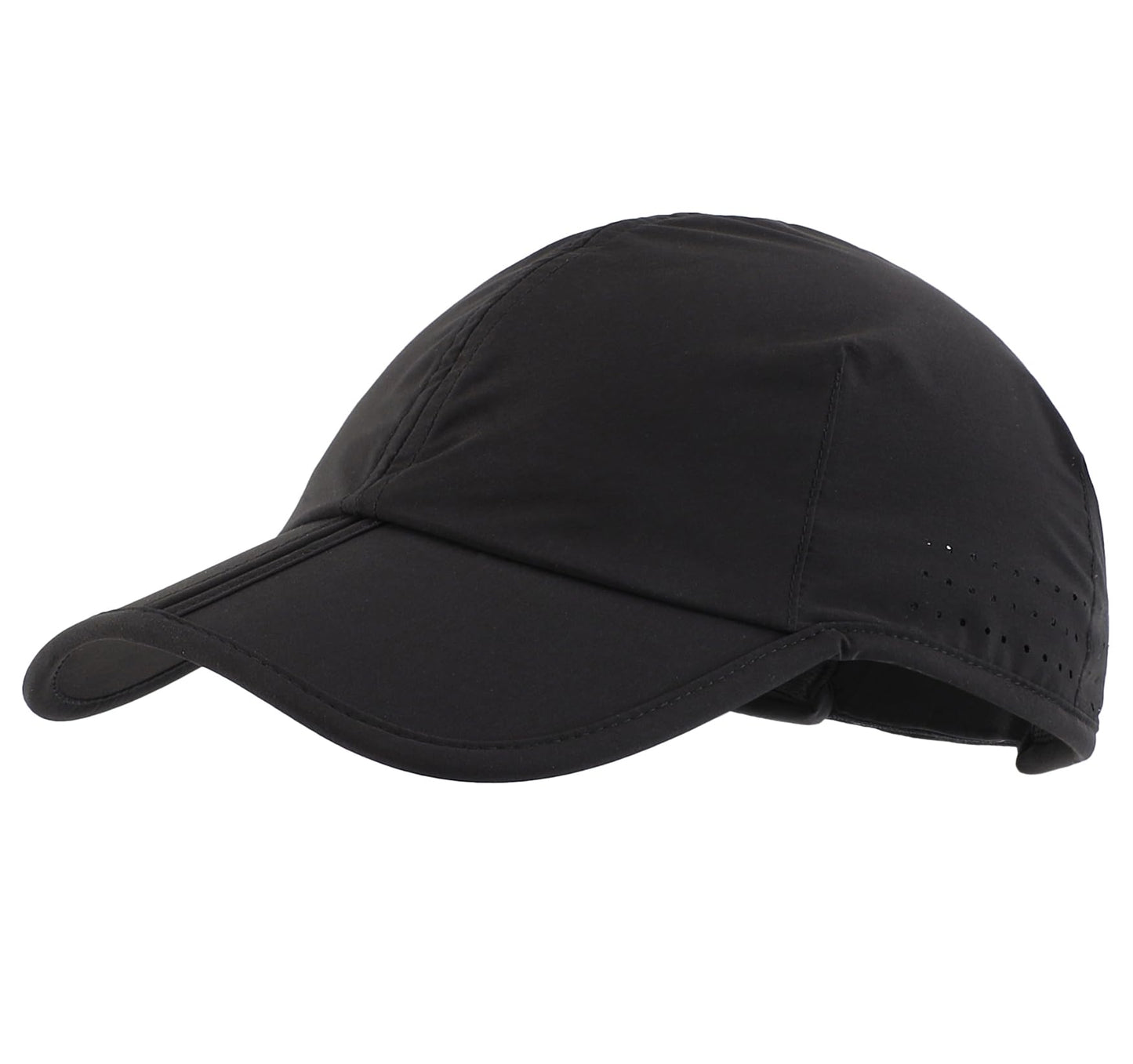 Connectyle Outdoor Quick Drying Sport Hat Reflective Golf Tennis Cap Lightweight UPF 50+ Running Hat for Men & Women Black