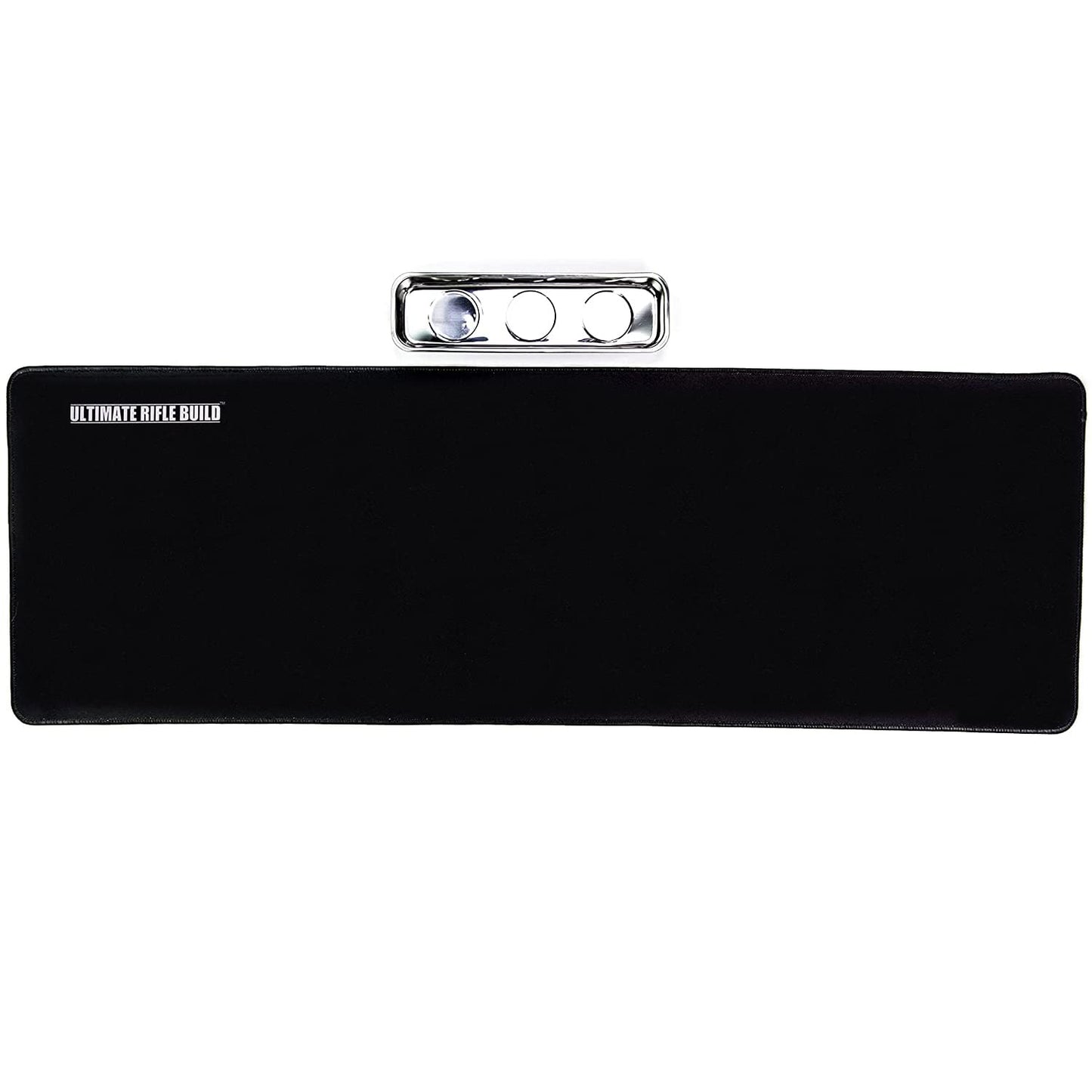 Ultimate Rifle Build Cleaning Mat with Stitched Edges, Non-Slip (12"x36" - with Magnetic Parts Tray)