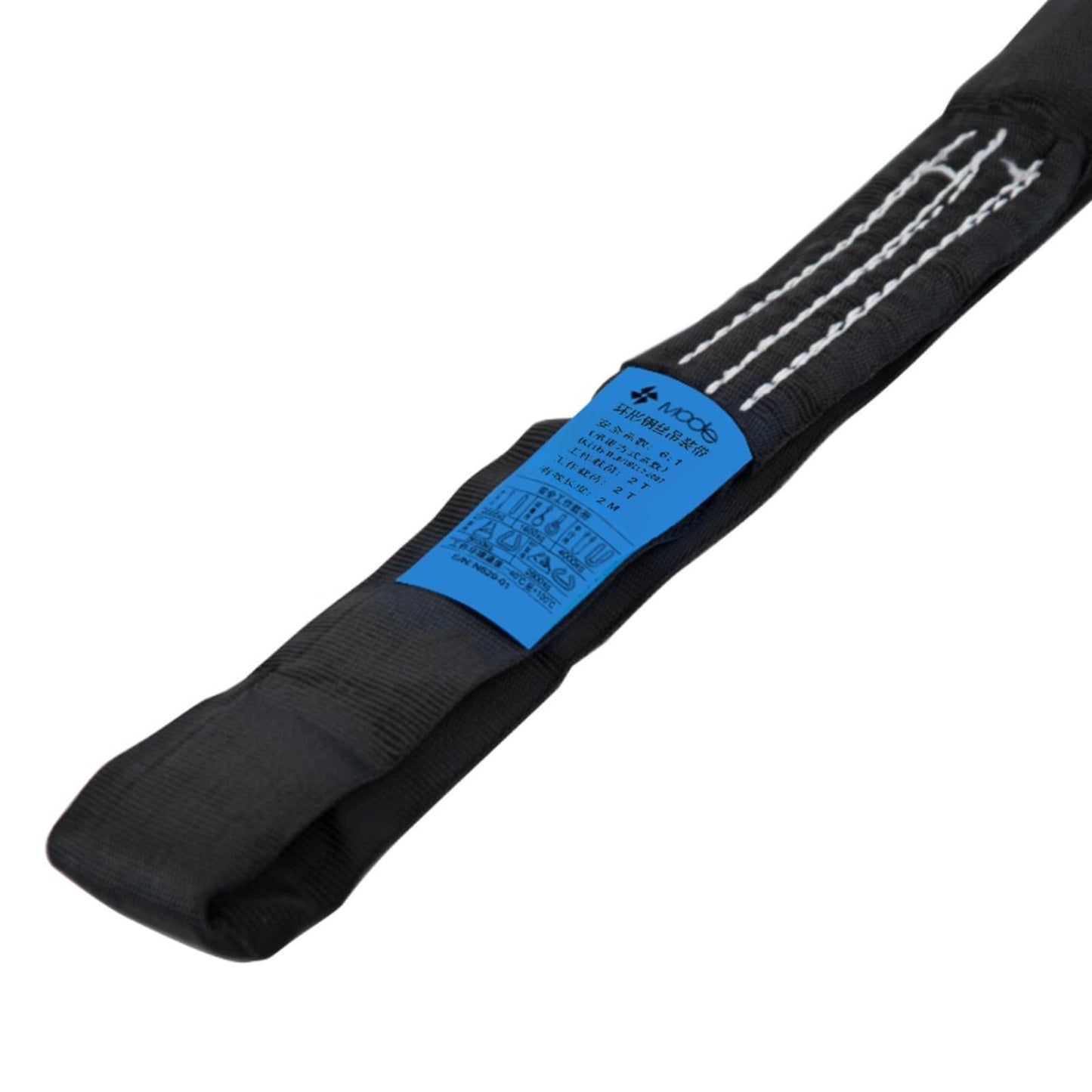 Mode CE Certified 6.56ft x 1.96inch Black Endless Steel Wire Rope Lifting Sling with 90° Twist Eye & Eye, 4409 lbs Working Load Limit (1-Pack), Industrial Rigging Sling for Crane Hoisting & Towing