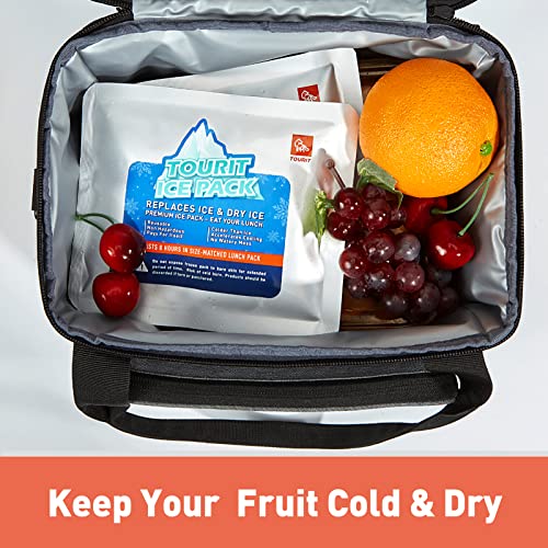 TOURIT Reusable Ice Pack for Coolers Long Lasting Cooler Ice Packs for Cooler Bag Lunch Bags/Boxes, Cooler Backpacks, Freezer Packs for Coolers