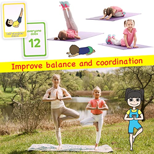 Yoga Cards for Kids - Fun Yoga Pretzels for a Yoga Kid, Yoga Exercises Cards & Kids Yoga Cards, Play Yoga Games for Children & Memory Yoga Game, Yoga Games for Kids, Yoga Preschool - Kids Meditation.