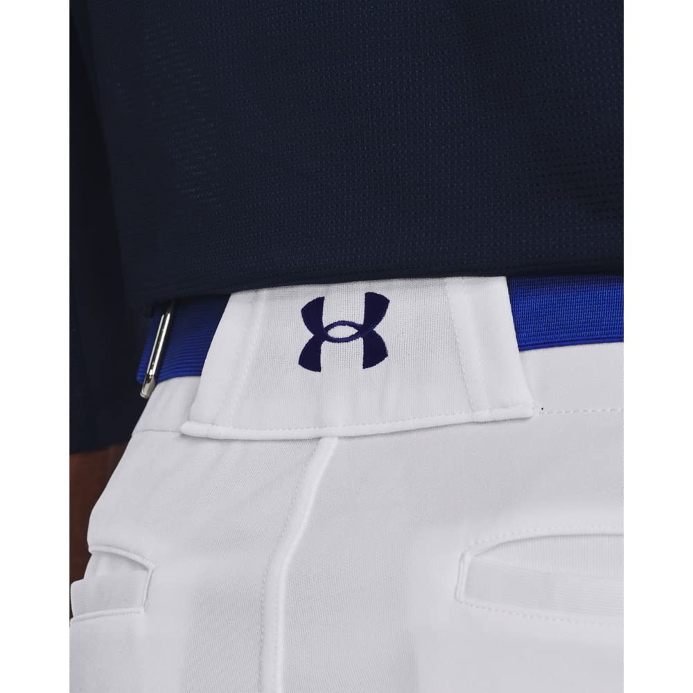 Under Armour Men's Utility Baseball Straight Leg Pant Pipe 22, (102) White/Midnight Navy/Midnight Navy, Small