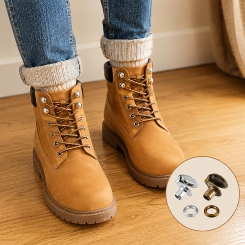 80-Piece Antique Boot Lace Hook Repair Kit for Shoes