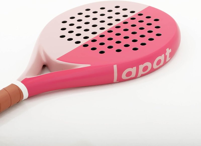 LAPAT Carbon Fiber Padel Racket with Cover Bag - Professional Paddle Tennis Racquet for Adults Beginner & Intermediate - Lightweight EVA Foam POP Court Paddle (Pink Miami)