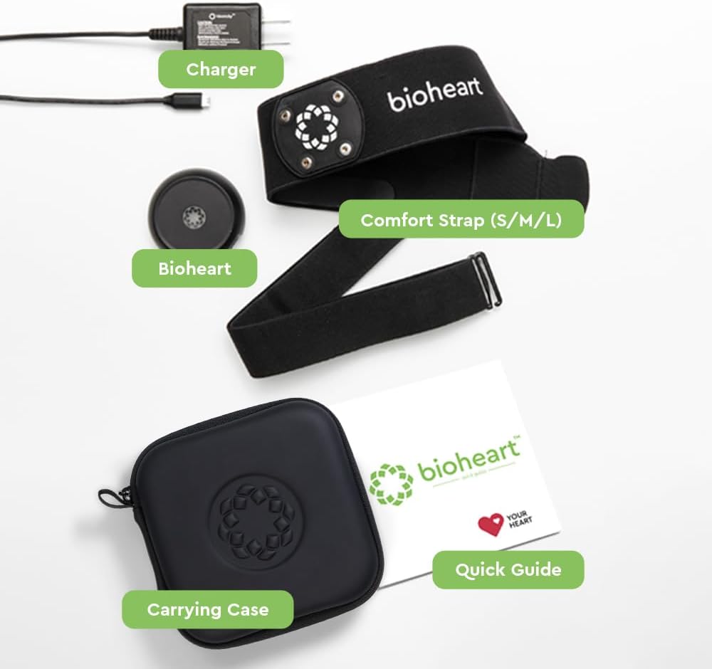 Bioheart 24/7 Continuous Heart Monitor - Smart Wearable Chest Strap with One Month Subscription
