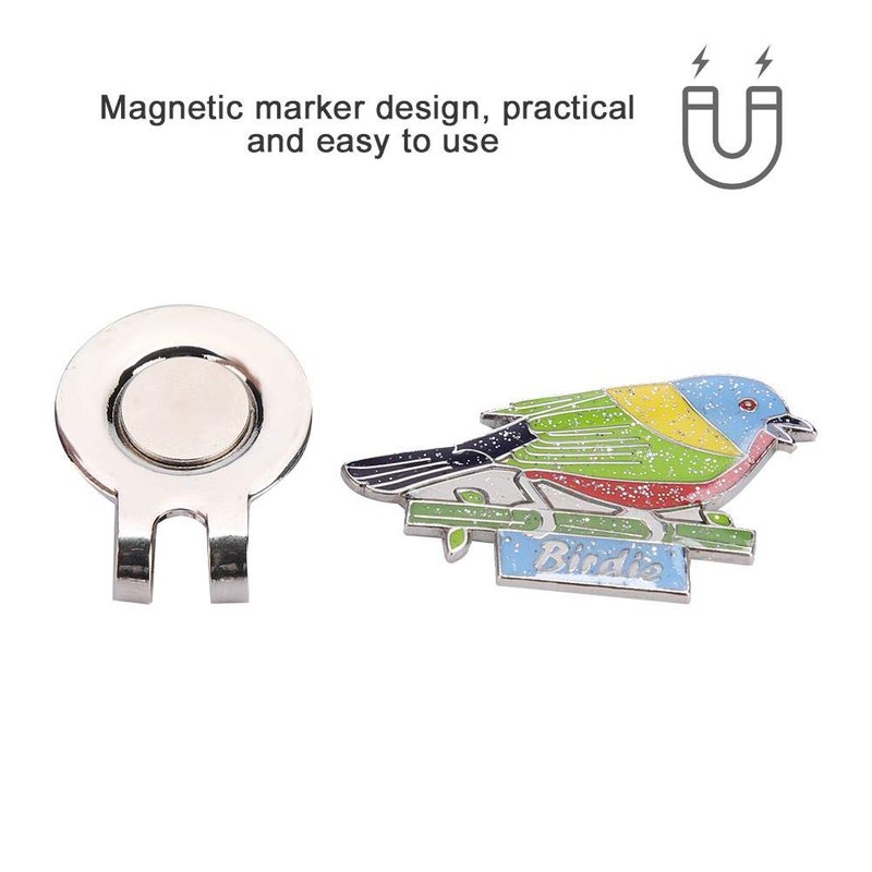 Golf Ball Marker, Cute Magnetic Hat Clip with 6 Pattern Options Ball Marker for Women Men Kids Golfers on Course