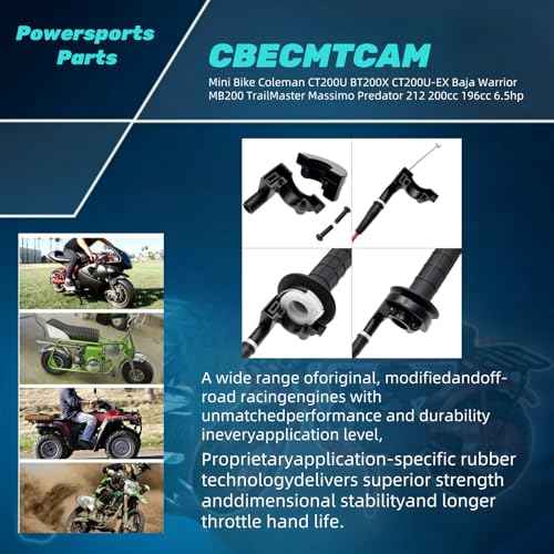 22mm 7/8" Twist Throttle fit Coleman Powersports 196cc CT200U CT200U-EX Trail 200 & Baja Mb165 Mb200 SSR125 Mini Dirt Bike 50-125cc Pit Bike/ATV Quad(50 inch)