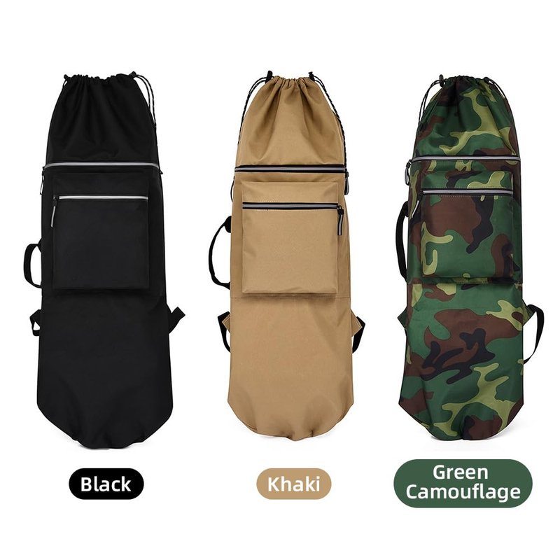 HUIOP Skateboard Bag Backpack Water-Resistant & Night Reflective Adjustable Straps Multi-Pocket for Outdoor Sports Skateboard Gear Accessories