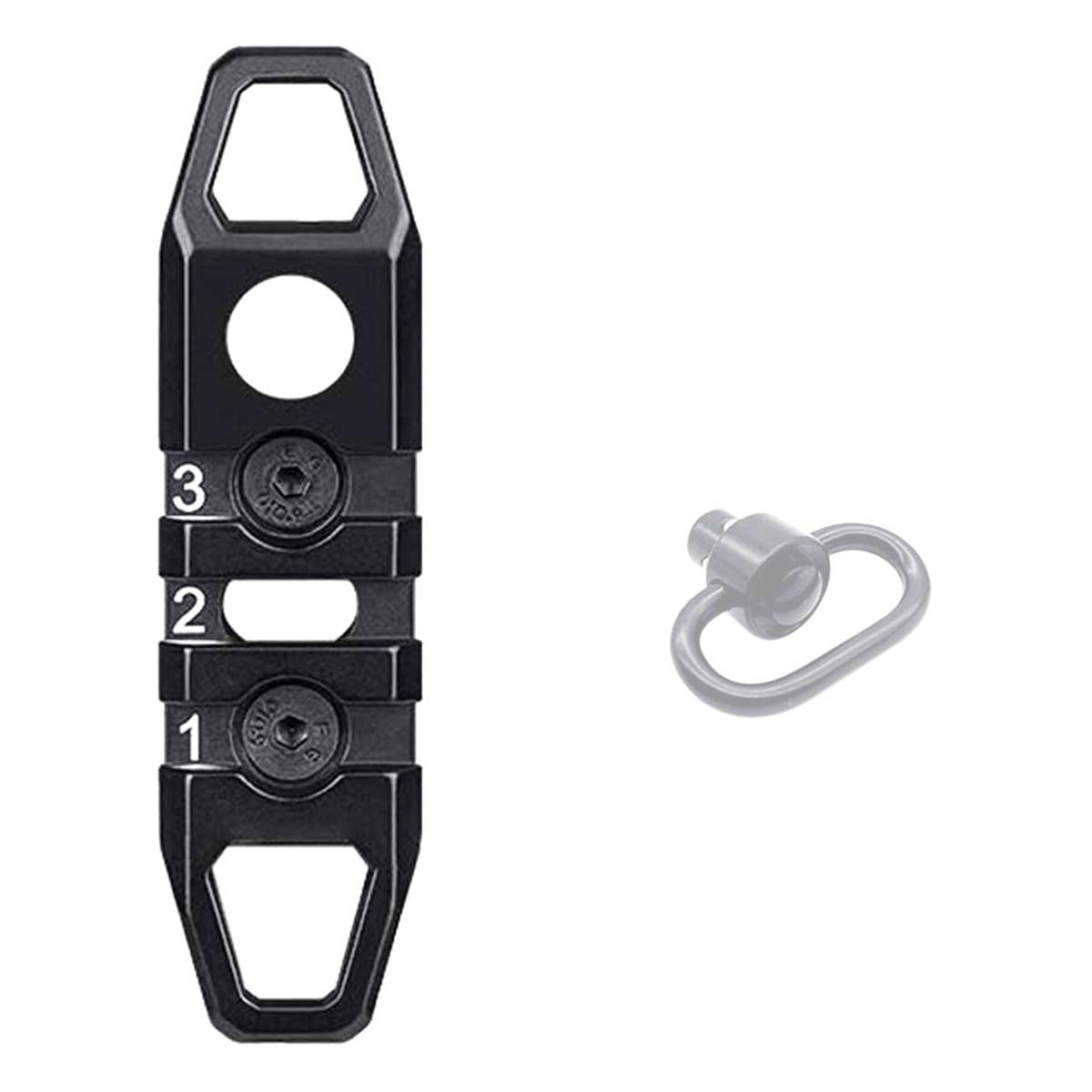 West Lake Keymod Picatinny Rail Sections, 3-Slot 7-Slot 11-Slot, Solid Aluminum Single Dual Keymod MLOCK Compatible Multi-Functional Rails (Black)