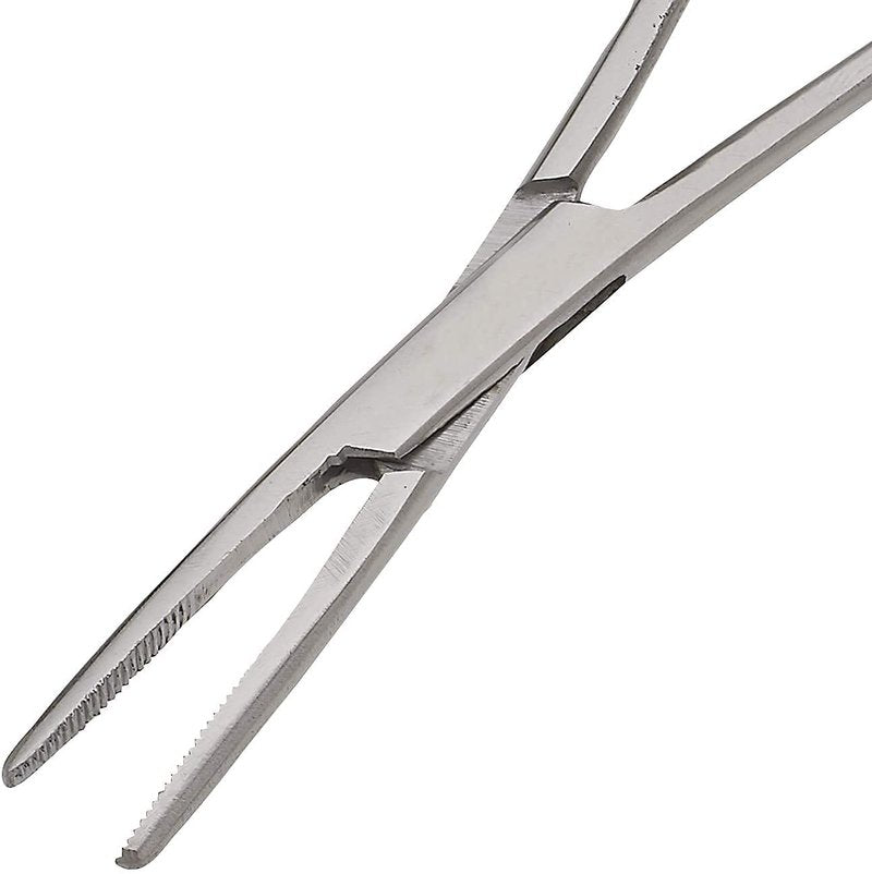 Rochester Pean Hemostat Forceps Set - 10" Surgical Clamps with Full Mouth Serration | Straight & Curved, Three Locking Positions