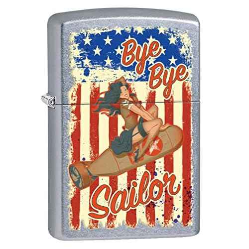 Zippo Lighter: Bye Bye Sailor, Pin-up Girl - Street Chrome 80779