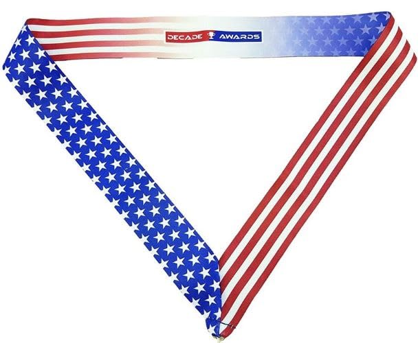 Decade Awards Pickleball Fusion Medal- Silver | Pickle Ball Medal with Stars & Stripes Ribbon - 3 Inch Wide (Silver)