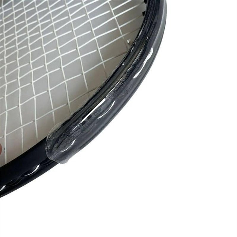 Leadigol 2 Pieces Transparent Tennis Racket Head Tape,Racquet Head Edge Guard,Racket Edge Protection Tape,Fit Perfectly Curved Edge,Badminton Racket Head Protector Sticker