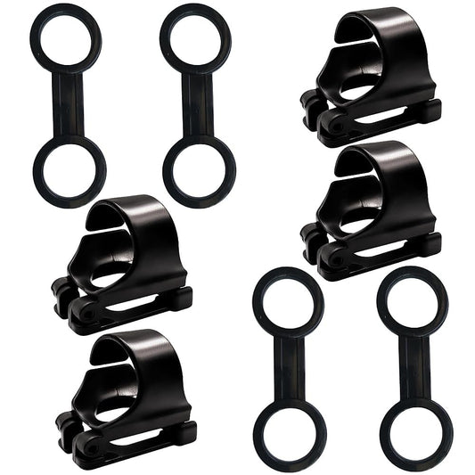 8 Pack Scuba Dive Universal Plastic Clip Snorkel Keeper Tube Holder, Scuba Diving Dive Snorkeling Silicone Snorkel Mask Strap Keeper Holder Clip Retainer Attachment Gear Spare Part Accessories