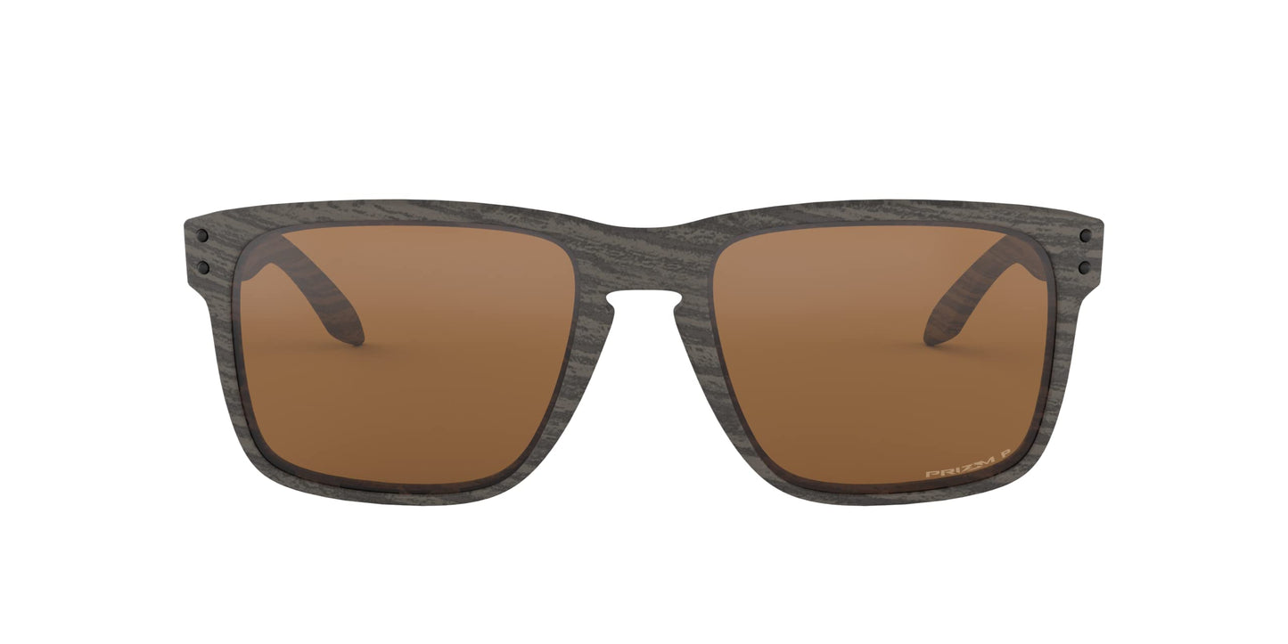 Oakley Men's OO9417 Holbrook XL Square Sunglasses, Woodgrain/Prizm Tungsten Polarized, 59 mm