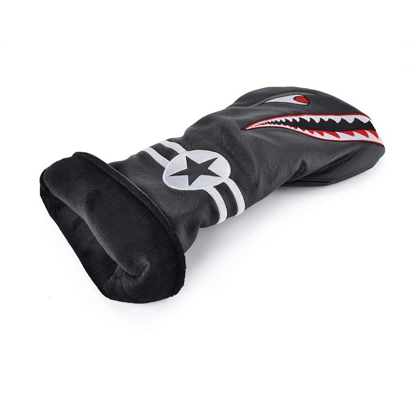 GOOACTION Shark Golf Driver Head Cover, Creative Cartoon Animal Pattern Synthetic Leather Protector | Universal Fit for 460cc Driver & On-Course Defense