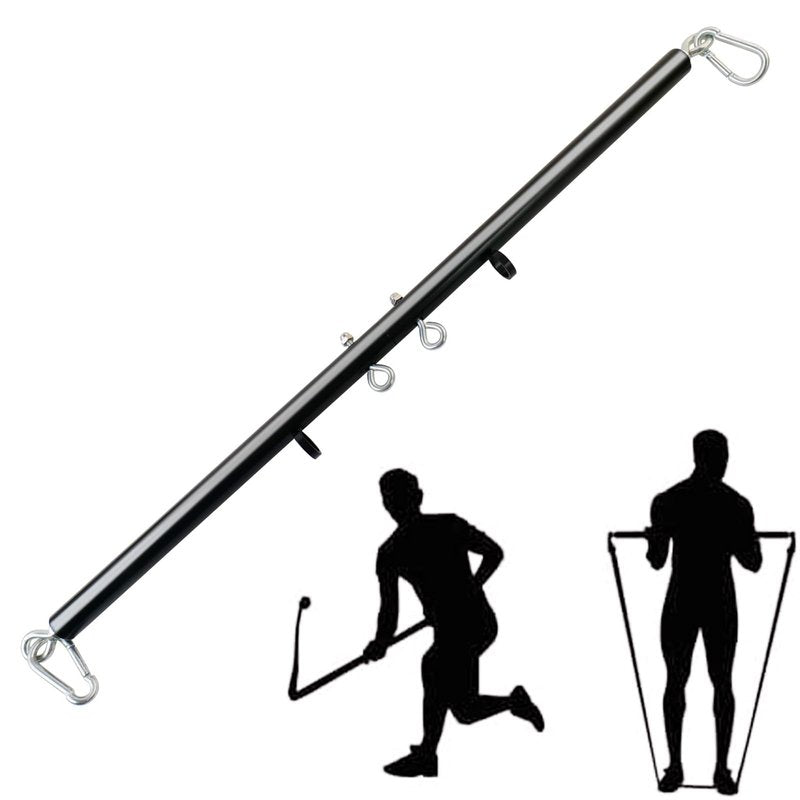 3 in 1 Spreader Bar Black Heavy Duty Stainless Steel Adjustable Bar, Yoga Training Fitness Gear, Workout Bar, Home Sports Gym Kit