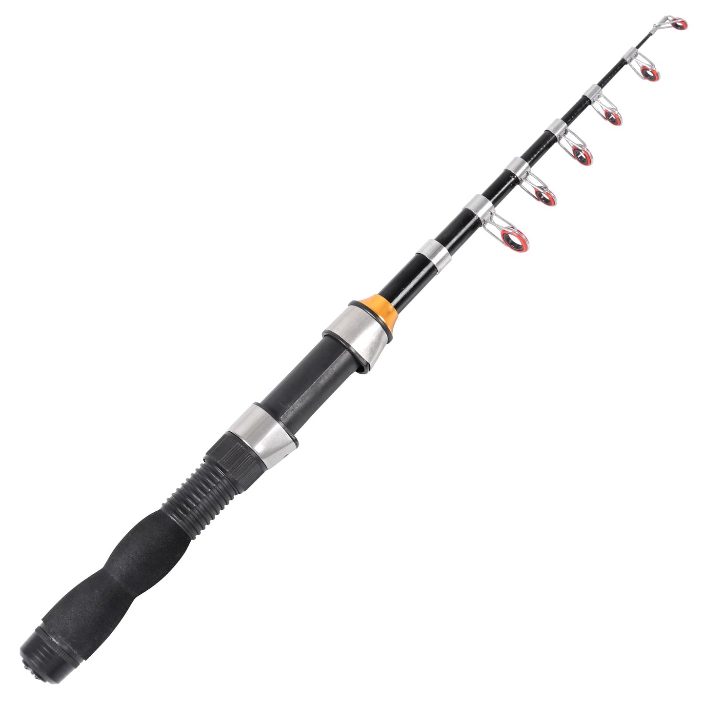 Mini Telescopic Fishing Rod, Spinning Fishing Rod Small Collapsible Fishing Rod for Saltwater and Freshwater, Lightweight and Compact Design, 59 inches