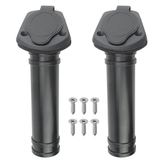 WMYCONGCONG 2 PCS Kayak Deck Fishing Rod Holder Plastic Flush Mount Fishing Boat Rod Holder w/Cap Cover for Kayak Boat Canoe