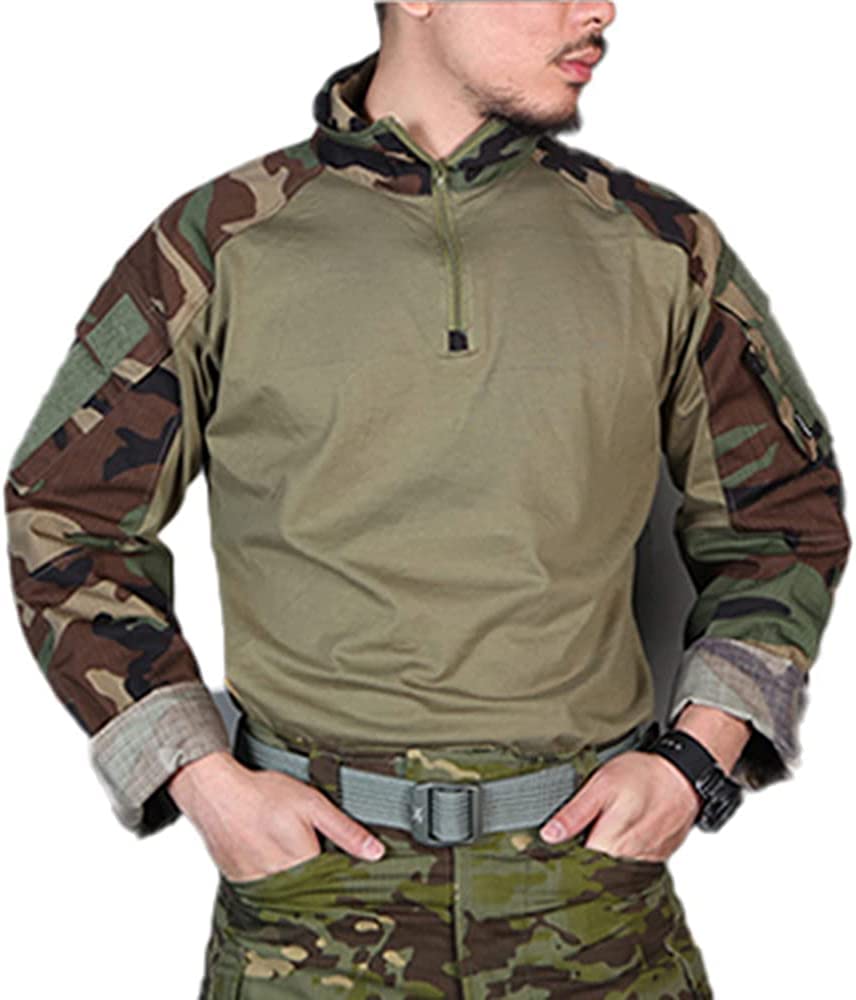 EMERSONGEAR Men's Tactical Shirt,Gen3 Airsoft Combat Army Paintball Quick Dry Long Sleeve BDU T-Shirt Top