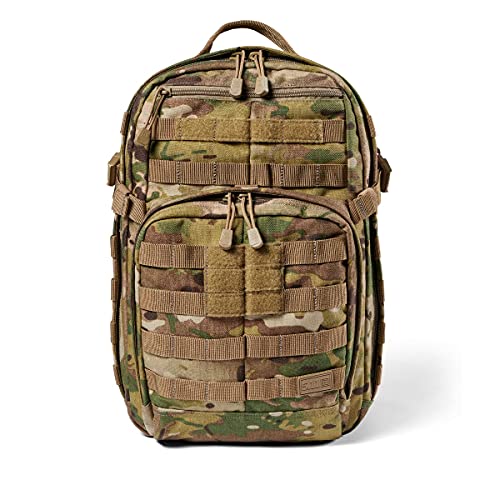 5.11 Tactical Backpack – Rush 12 2.0 – Military Molle Pack, CCW with Multiple Compartments, 24 Liter, Small, Style 56562, Multicam