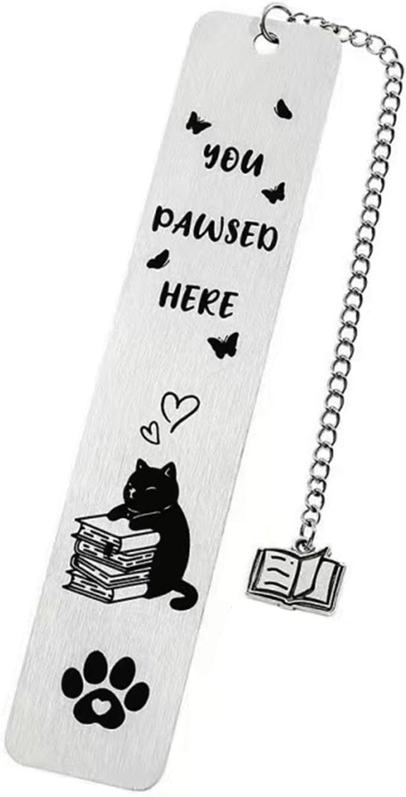 Cat Metal Bookmark - Cute Durable Bookmark for Book Lovers | Perfect Gift for Cat Lovers (Black Cat)