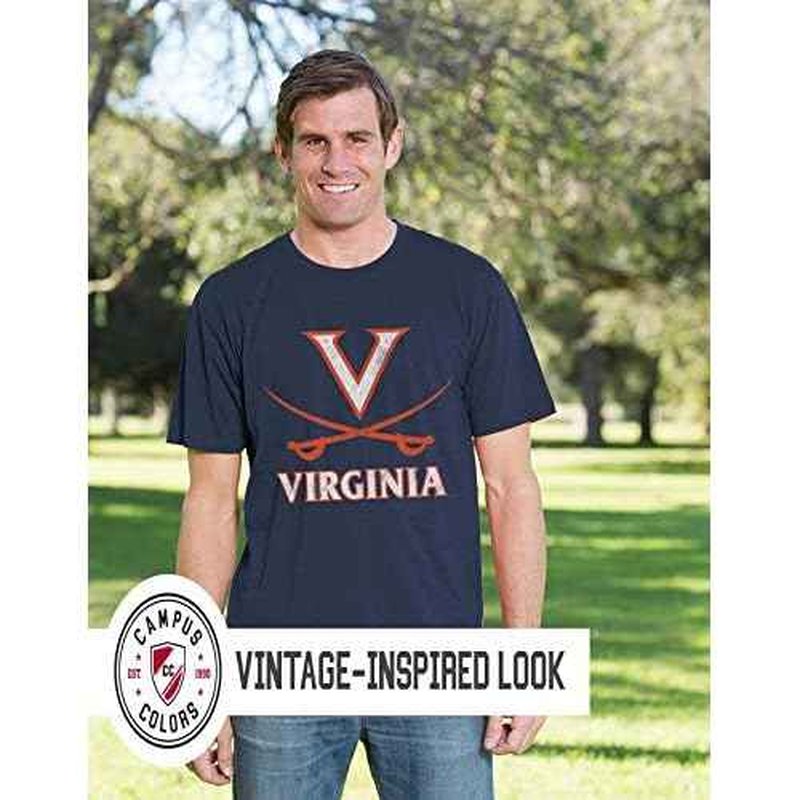 Campus Colors Adult MVP Heathered Cotton Blend T-Shirt - Logo Tshirt - Made from Ringspun - Comfort and Versatility