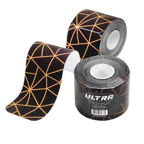 Copper-Infused Kinesiology Tape, 20 Precut Water Resistant Strips, Stretch Indicator, Elastic Athletic Tape for Sports & Weightlifting, Muscle Strain Relief & Joint Support (Black Copper)
