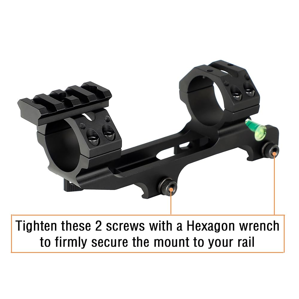 ohhunt Scope Mount 1 inch 30mm Picatinny Scope Mounts Rings QD Quick Release with Scope Level