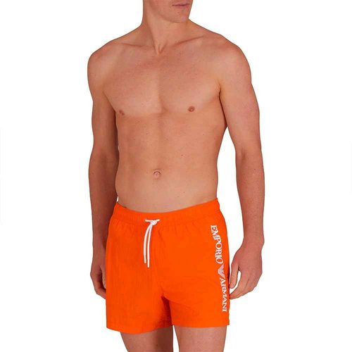 Emporio Armani Men's Classic 4" Swim Trunk, Coral Rose, Medium