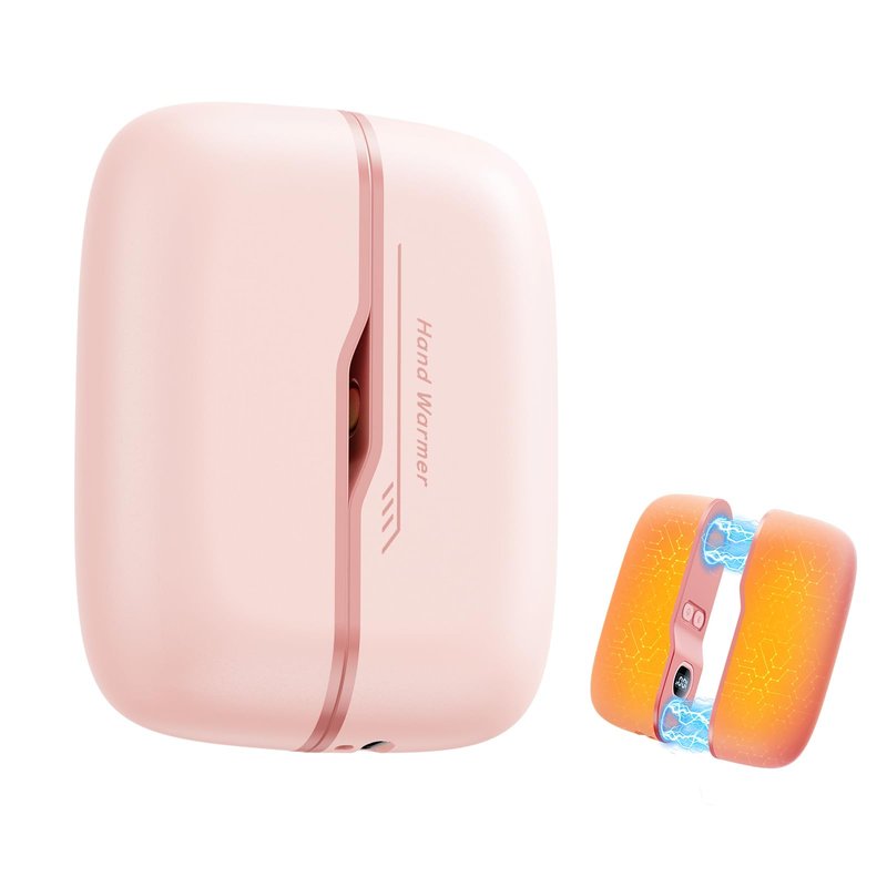 DIGIX Hand Warmers Rechargeable 2 Pack, 6000mAh Electric Hand Warmers Reusable with 5 Temps and AI Smart Chip, 3-Side Heating Magnetic Handwarmers with LED Display for Outdoor Camping Hunting (Pink)