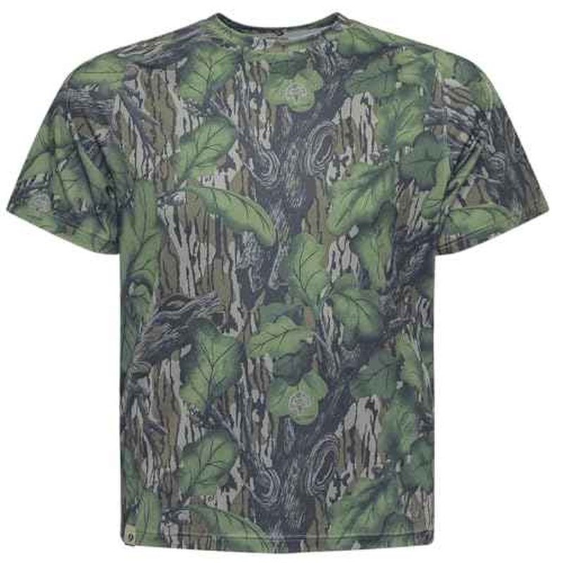 Mossy Oak Camo Hunting Short Sleeve Shirt for Men - Lightweight Performance Stretchable Tee with 4-Way Stretch & Cooling Tech