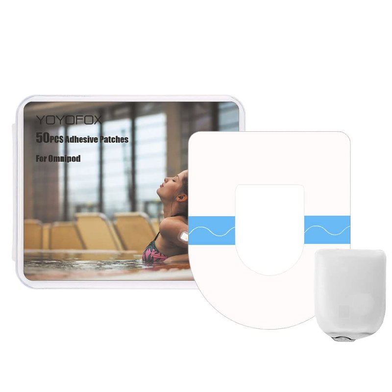 Omnipod Adhesive Patches,50 Pack Waterproof Omnipod Patches,Latex Free Overpatches Lasting up to 10days (50pcs)